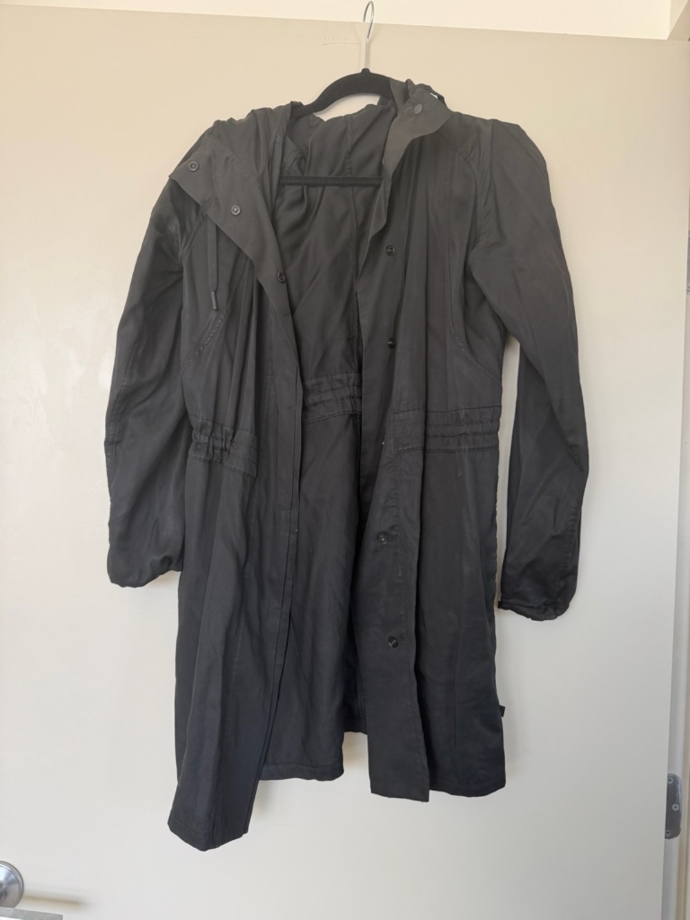 lululemon athletica Black Hooded Lightweight Coat